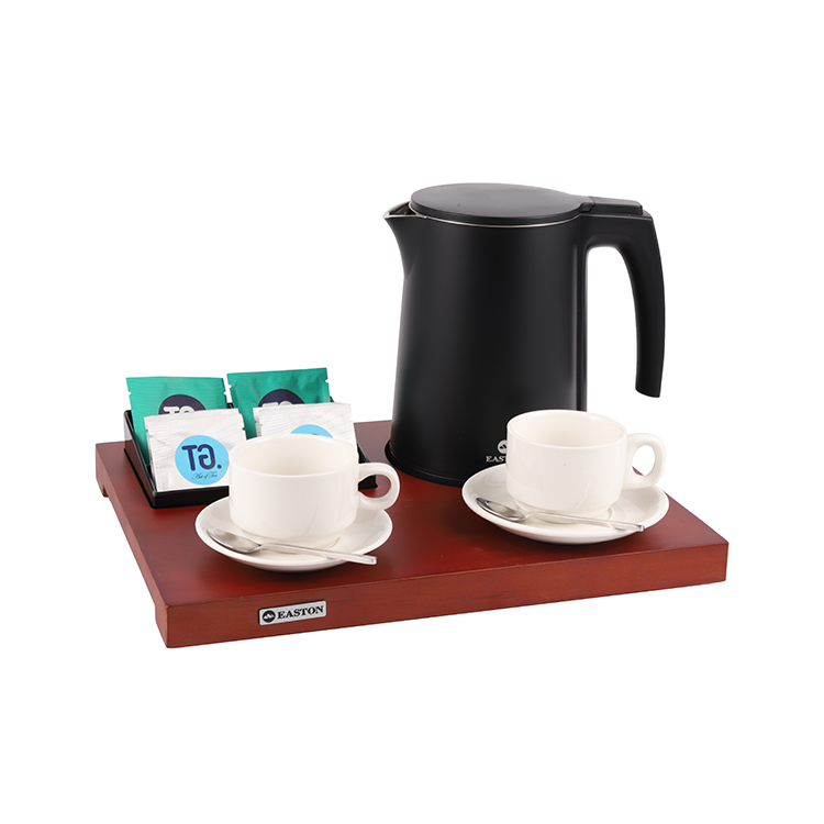 High Quality Luxury Welcome Tray And Customized Logo Electric Kettle for Hotel
