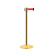 Stainless Steel with Gold Chrome Finish Telescopic Isolation Stanchion for Hotel 