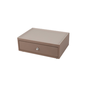 Hot sale leather product hotel supplies drawer box leather style amenity box