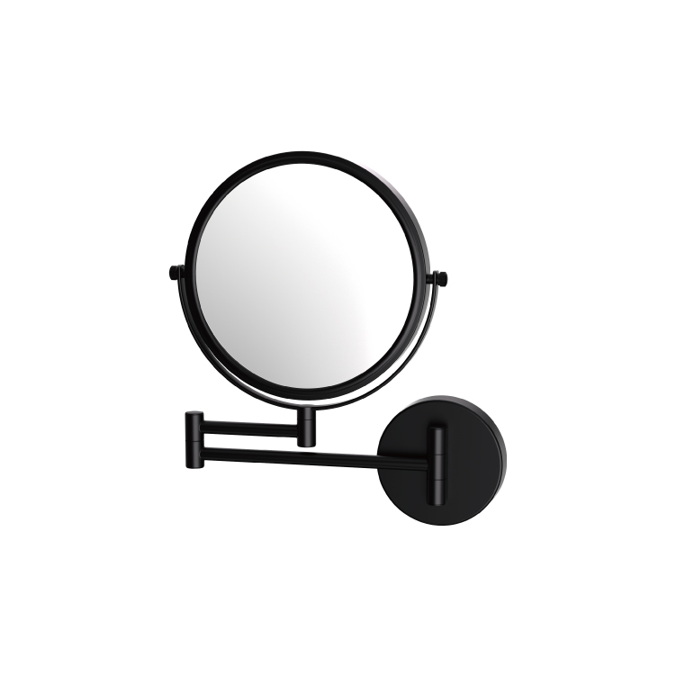 New product hotel 110-240v black two sided vanity led light magnifying makeup mirror