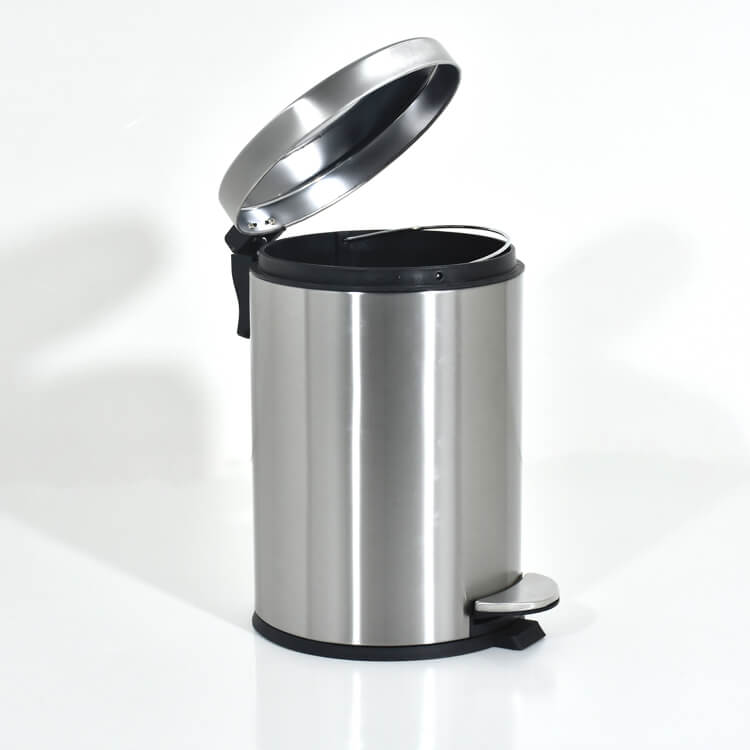 Hotel 5 Liter Brushed Stainless Steel Pedal Bins