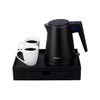 Antiscald Electric Kettle Black Leatherette Drawer Tray for Hotel