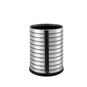 12L Capacity Double Layer Metal Color Trash Can for Hotel