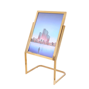 Easton Hotel L835 X W630 X H1220mm Stainless Steel Material Gold Chrome Finish Sign Stand